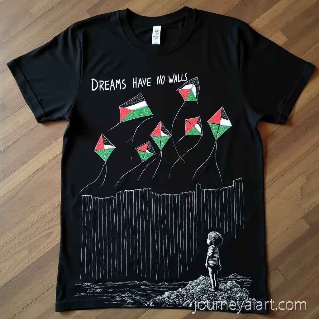 Kites-in-the-ShapeAI-Image-Prompt-Expansion-of-Palestinian-Flag-Soaring-Above-Separation-Wall-with-Childs-Silhouette