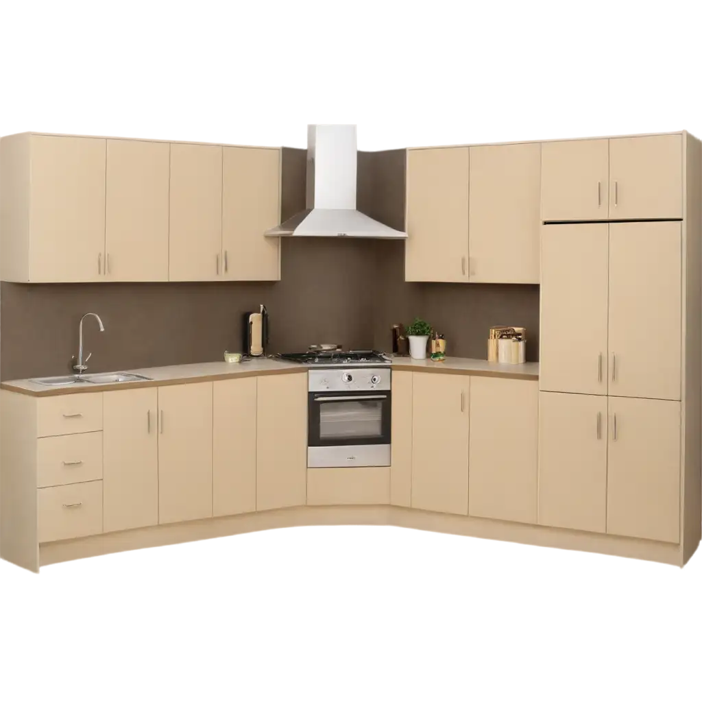 Kitchen in beige tones