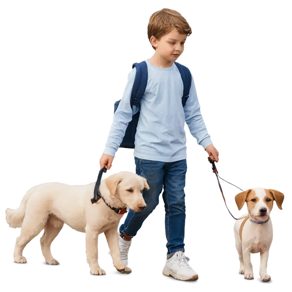 Charming-Boy-Walking-with-Pet-Dog-HighQuality-PNG-for-Versatile-Use