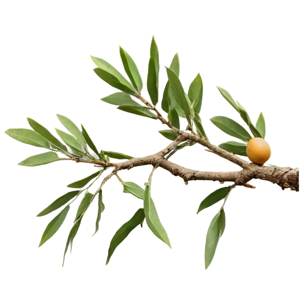 Argan-Tree-Branch-PNG-Image-HighQuality-Transparent-Background-for-Versatile-Use