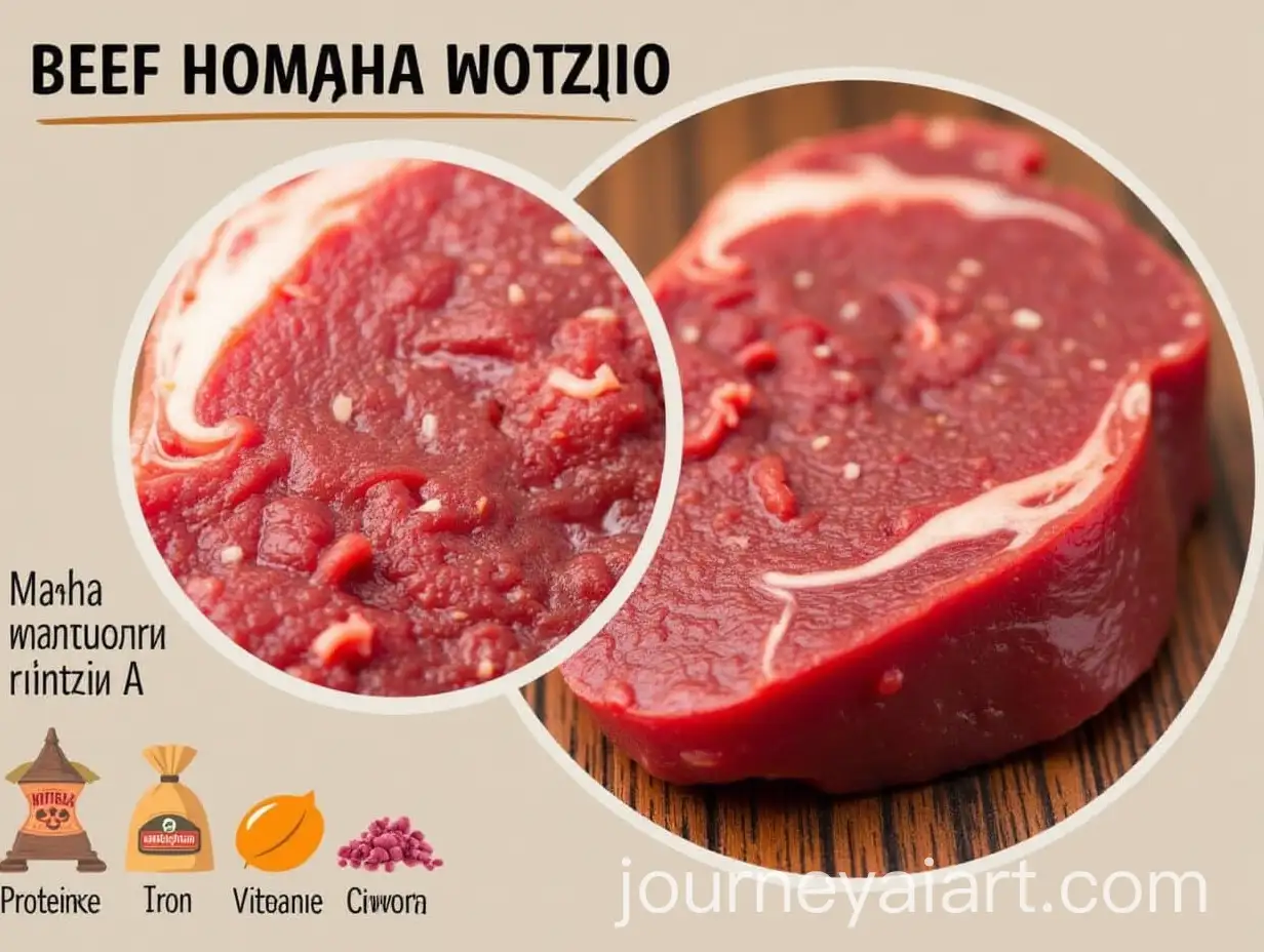 Detailed-View-of-Beef-Liver-with-Nutritional-Infographic-in-Russian