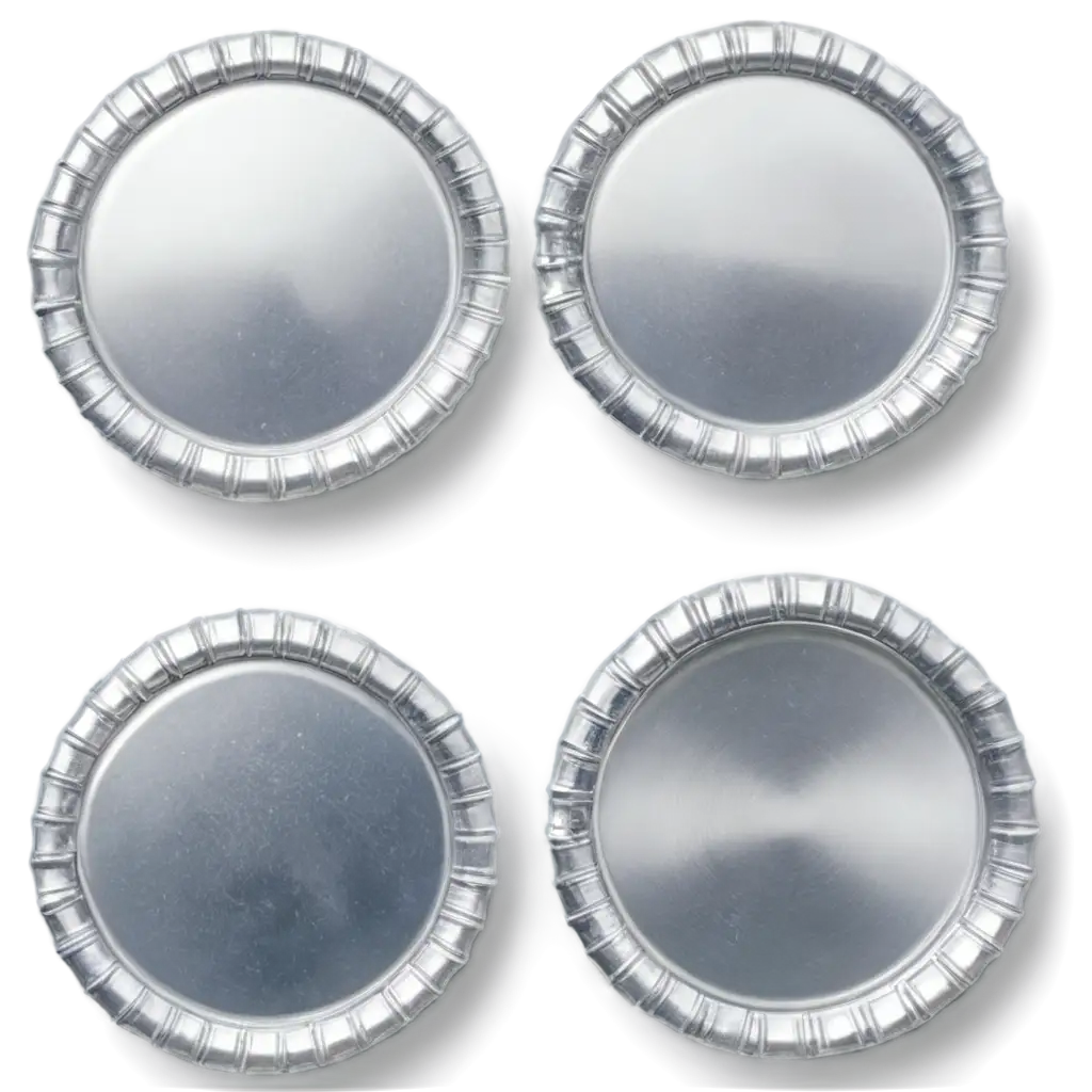 Three-Silver-Plastic-Water-Bottle-Caps-PNG-HighQuality-Transparent-Image-for-Versatile-Use