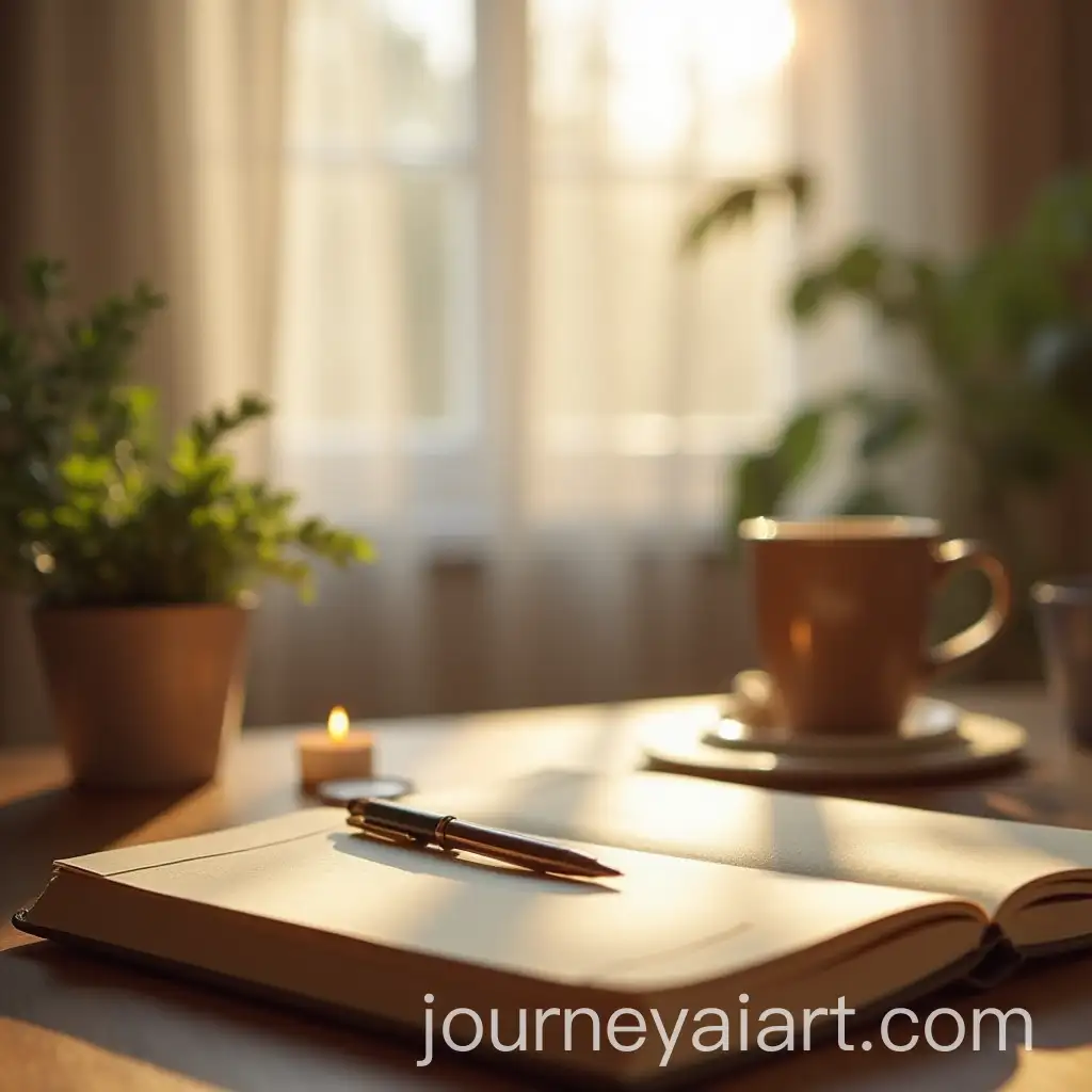 Serene-Morning-Scene-with-Journal-Candle-and-Natural-Light