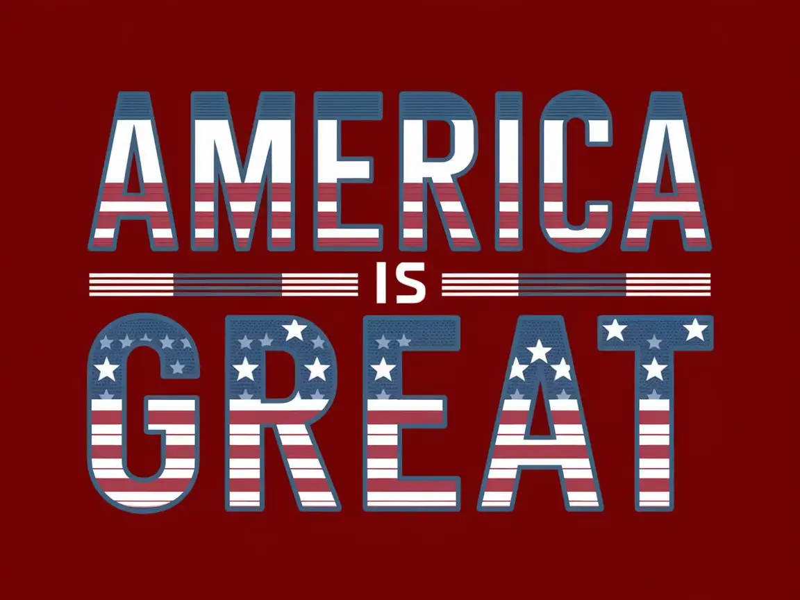 Bold Typography Celebrating the Greatness of America