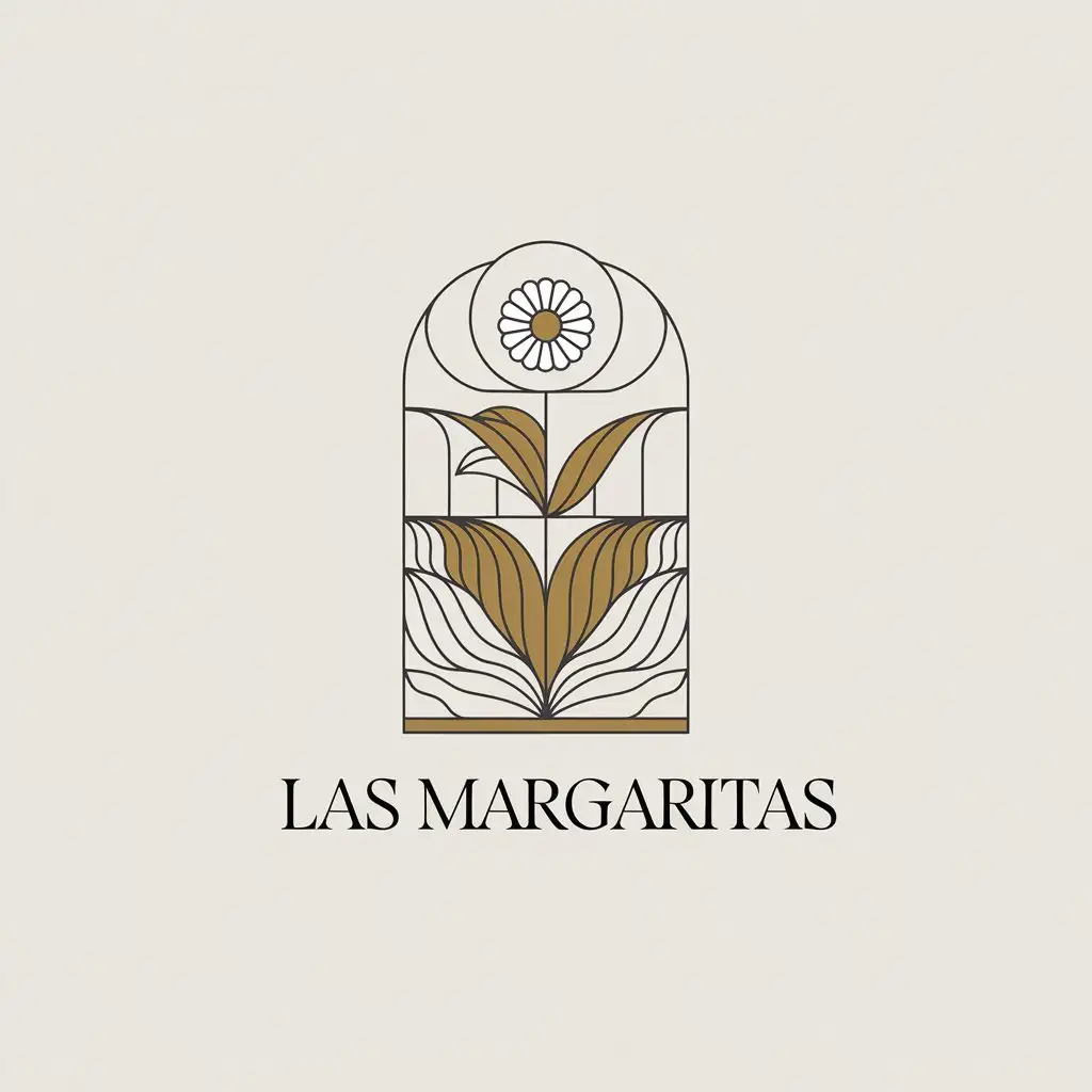 LOGO Design for Las Margaritas Monochromatic DaisyInspired Nature Logo with Corporate Elegance