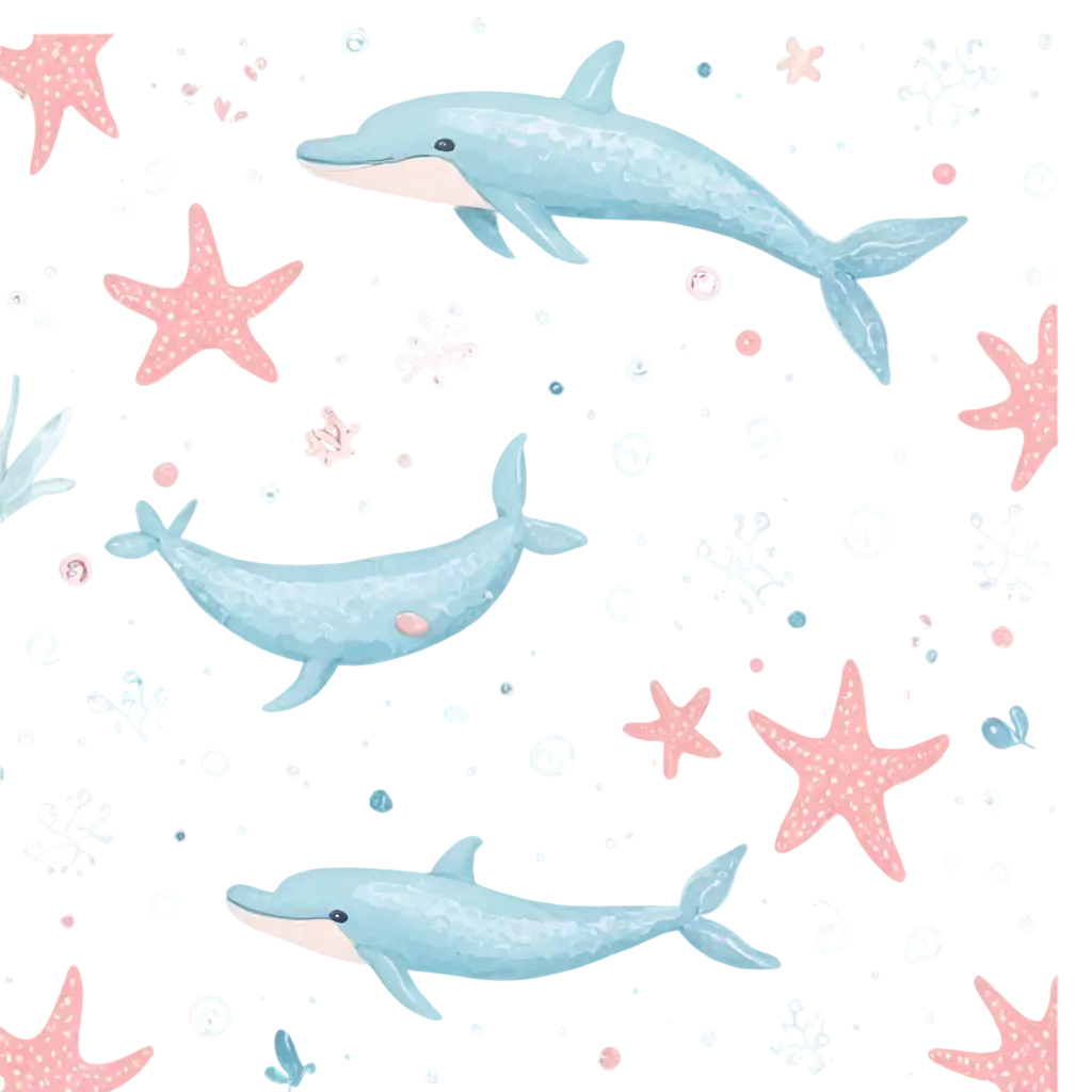 Adorable-Cute-Sea-Creatures-Pattern-PNG-for-Playful-OceanThemed-Designs