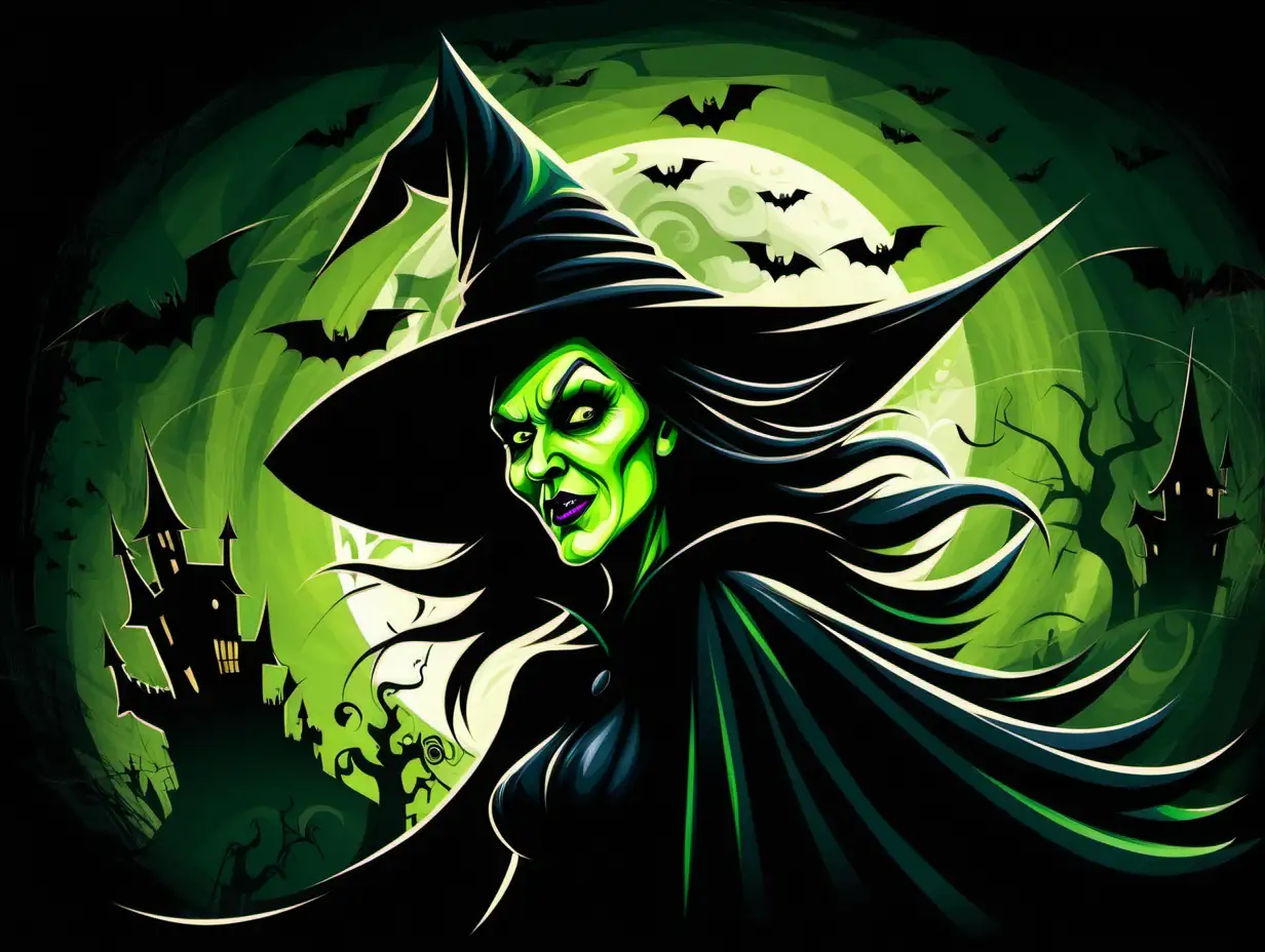 Abstract Halloween Design Wicked Witch of the West