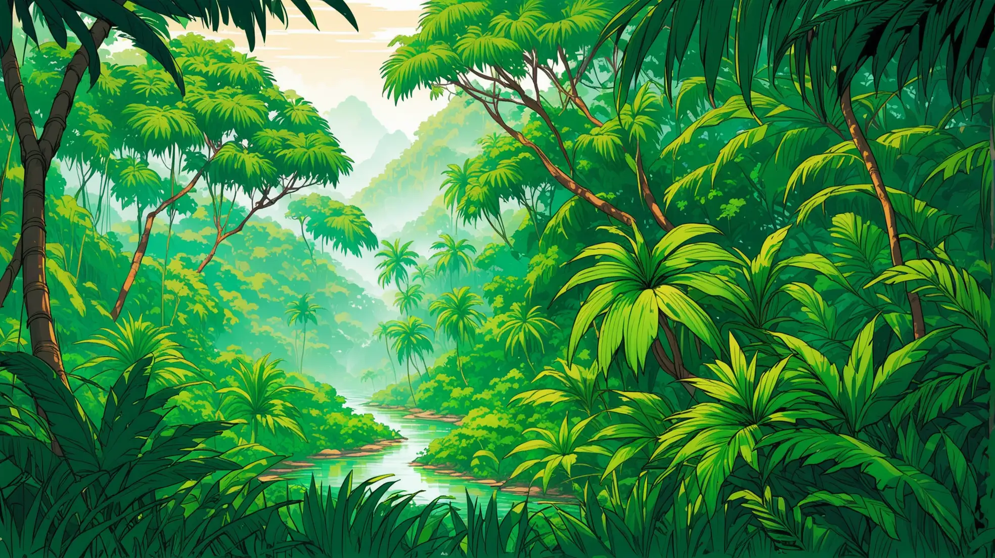 Vibrant-Jungle-Scene-in-India-with-HandDrawn-Illustration