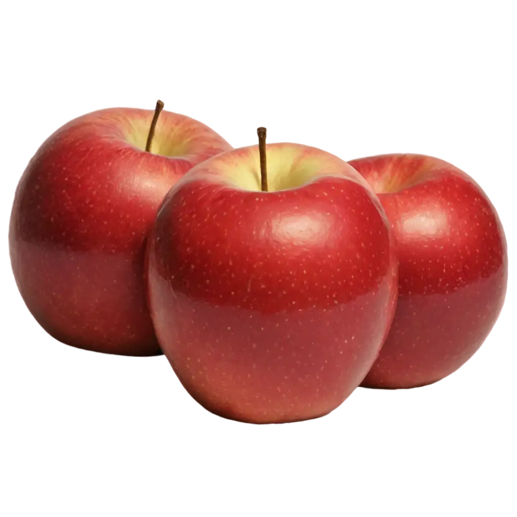 The red apple is lying