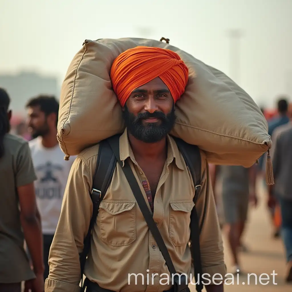 Punjabi and People of Other States Traveling Abroad with Shoulder Bags