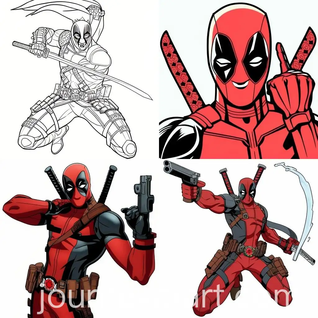Coloring-Book-Featuring-Deadpool-in-Action