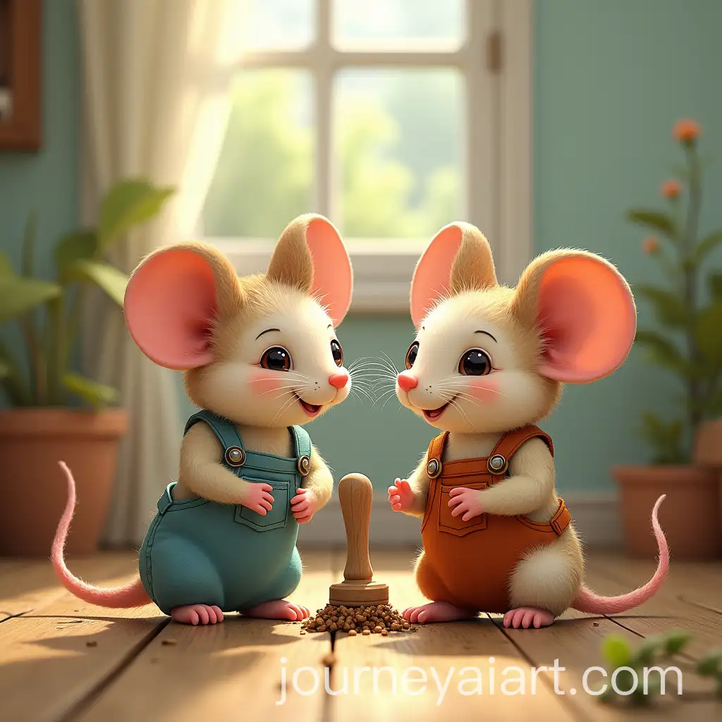 Little-Mouse-Helping-Parents-with-Housework-and-Gardening