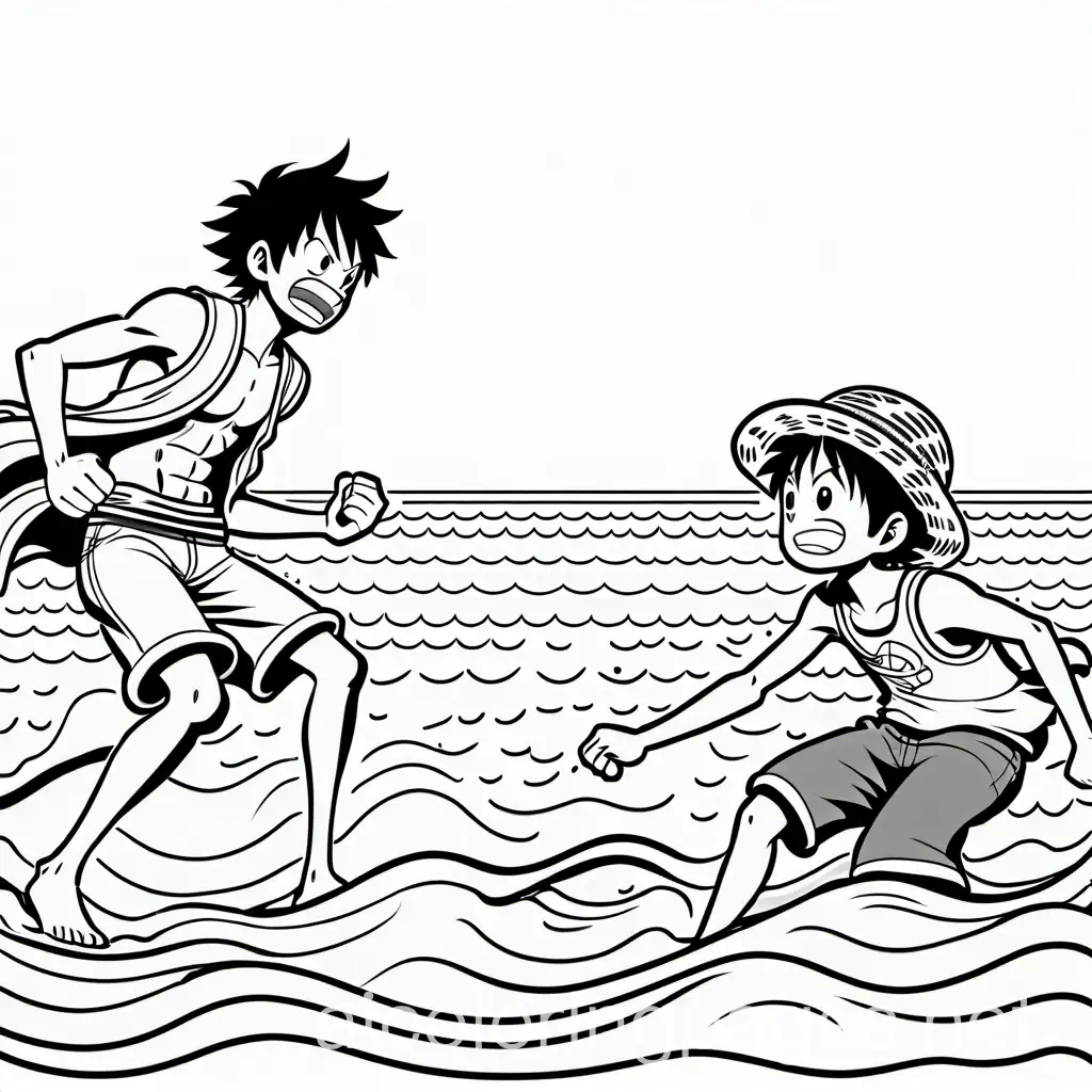 5th-Gear-Luffy-vs-Kaidou-Beach-Battle-Coloring-Page