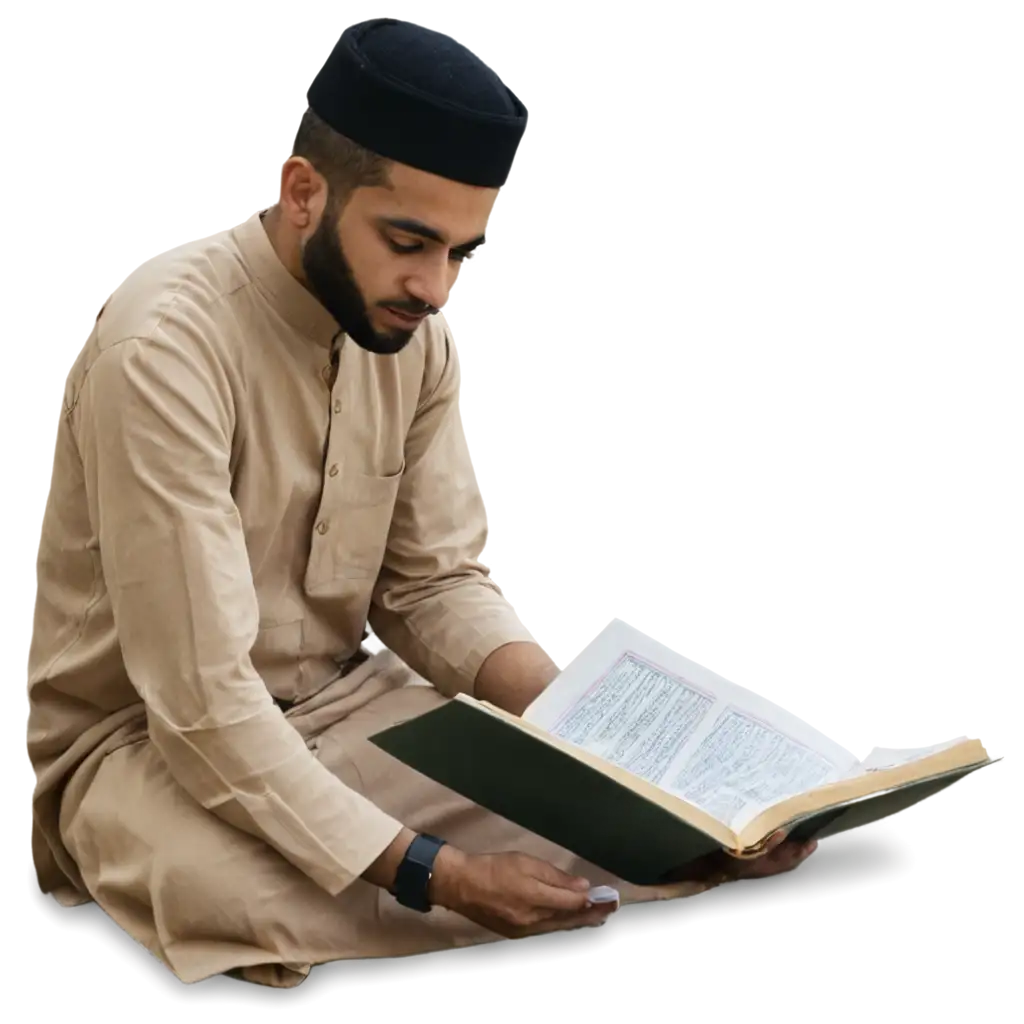 Two-Muslim-Guys-Reading-Quran-PNG-Image-HighQuality-Clear-Representation