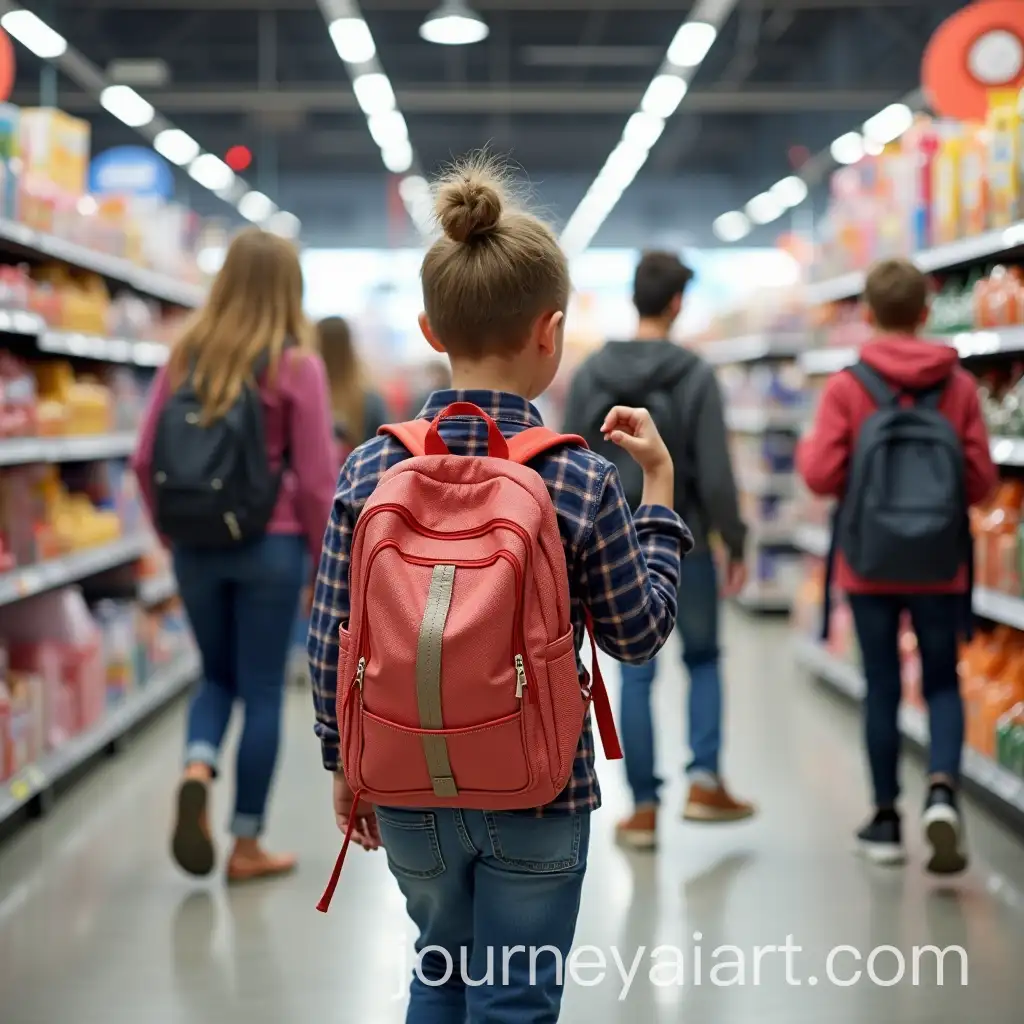 Parents-and-Children-Shopping-for-Backpacks-in-a-Hypermarket-Before-School-Year-Begins