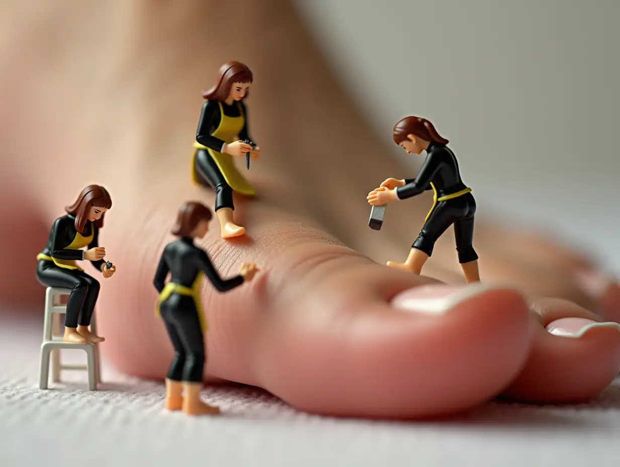 Hyperrealistic-Macro-Photography-of-a-Pedicure-with-Tiny-Technicians