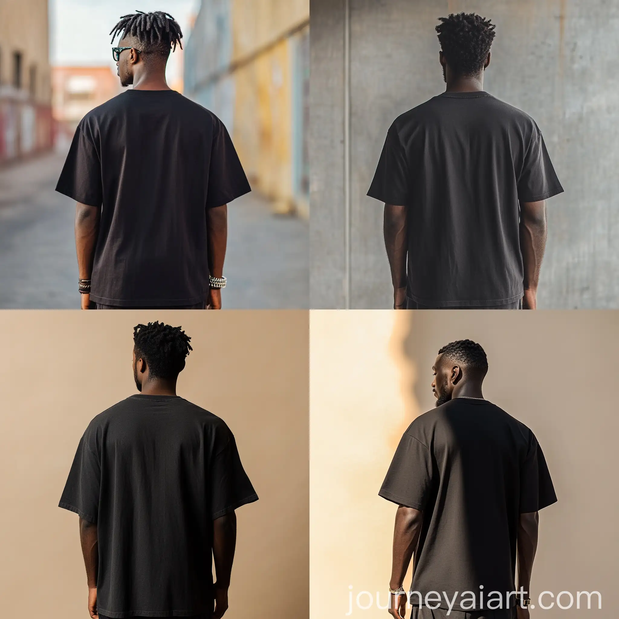 Athletic-Black-Man-Wearing-Oversized-TShirt-in-Casual-Pose