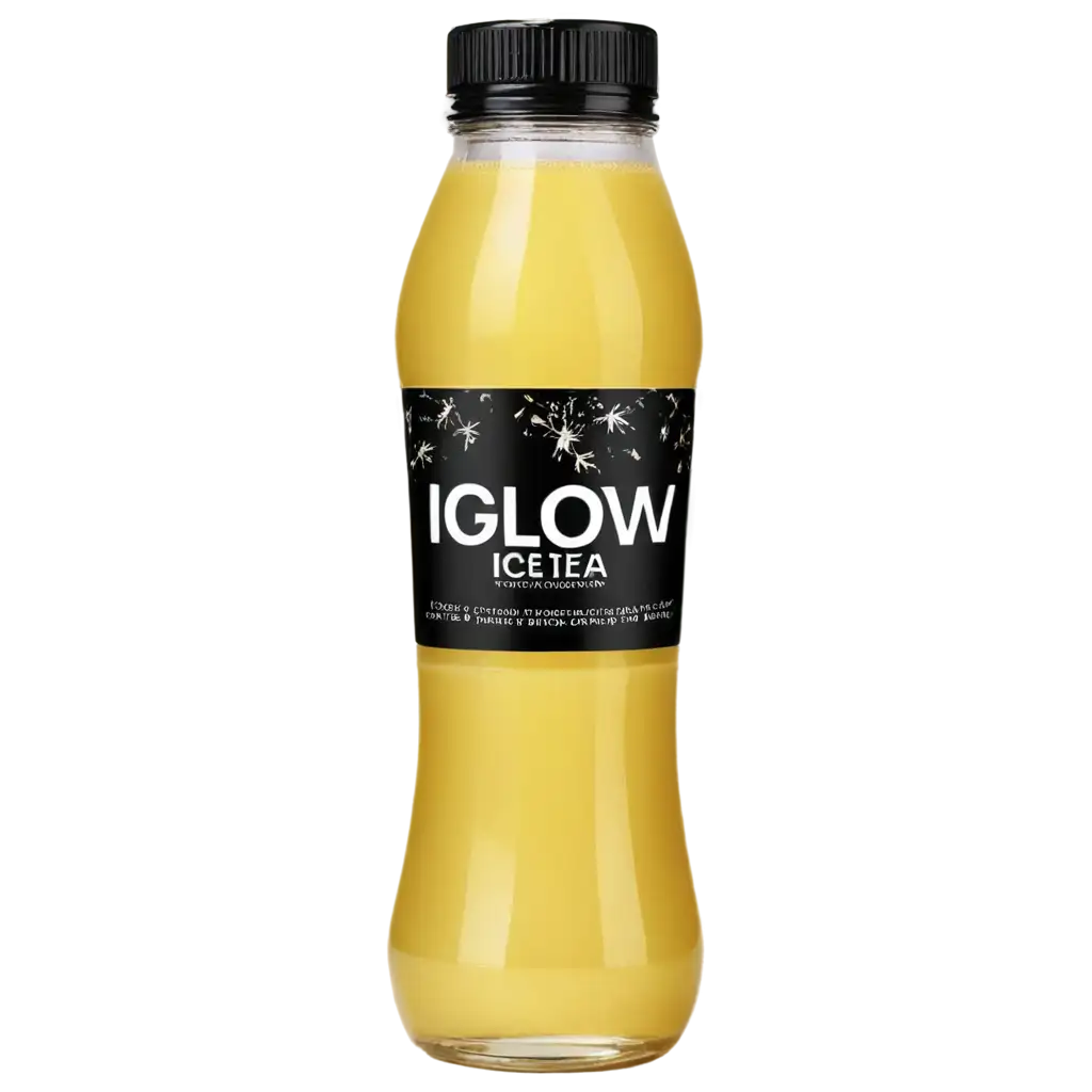 Glow-Iced-Tea-in-a-Bottle-PNG-with-Custom-Brand-Name-HighQuality-Image-for-Marketing-and-Branding