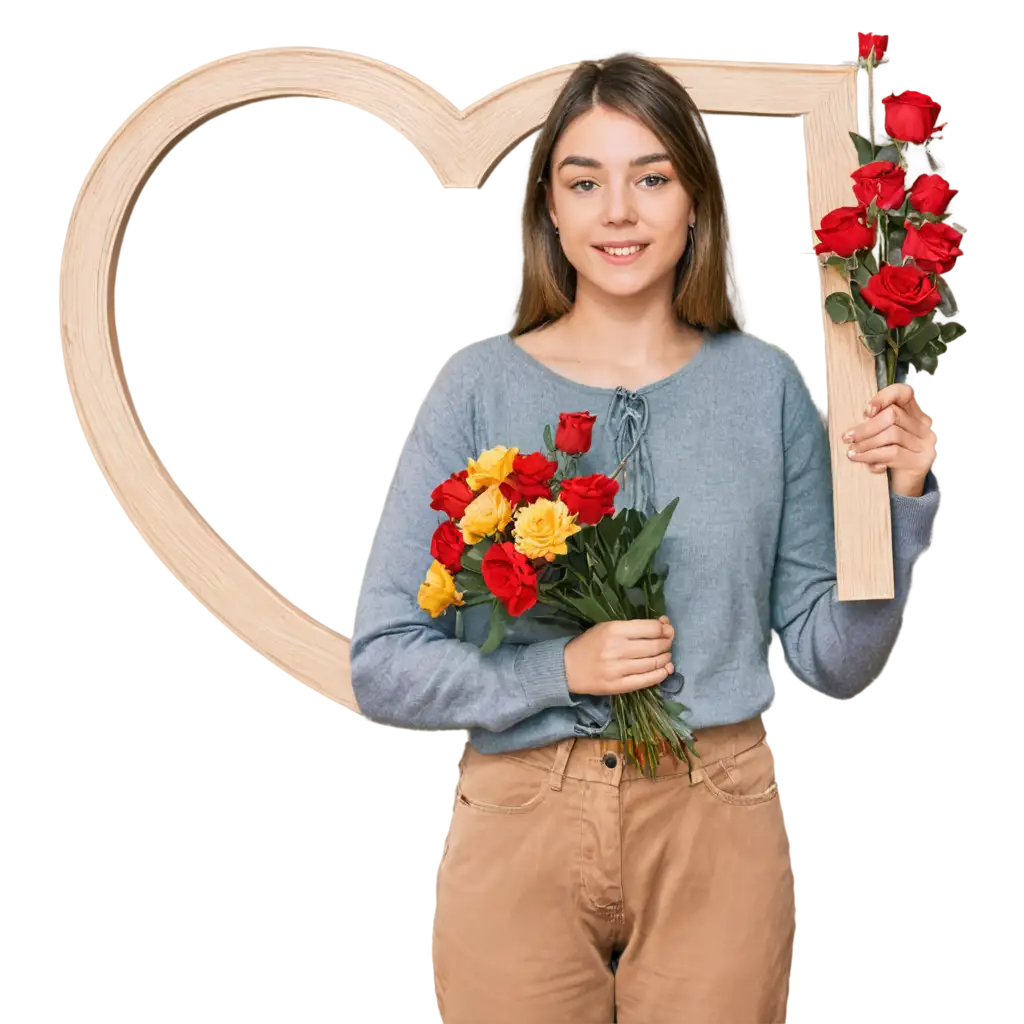 Young-Woman-Holding-Floral-R-Arrangement-PNG-Image-for-Creative-Projects