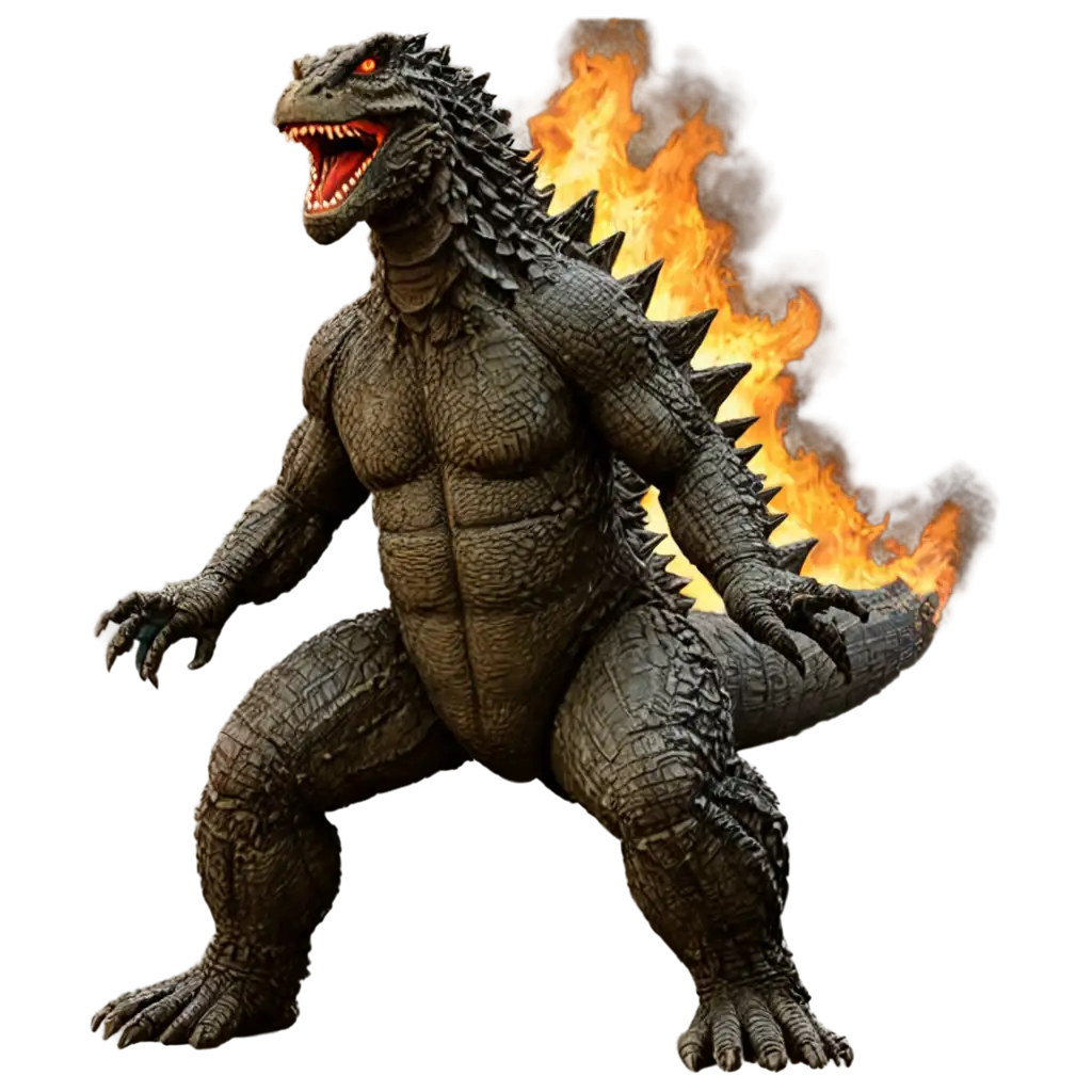 PNG-Image-of-Godzilla-Breathing-Fire-to-Defeat-a-Giant-Monster-Epic-Battle-in-HighResolution