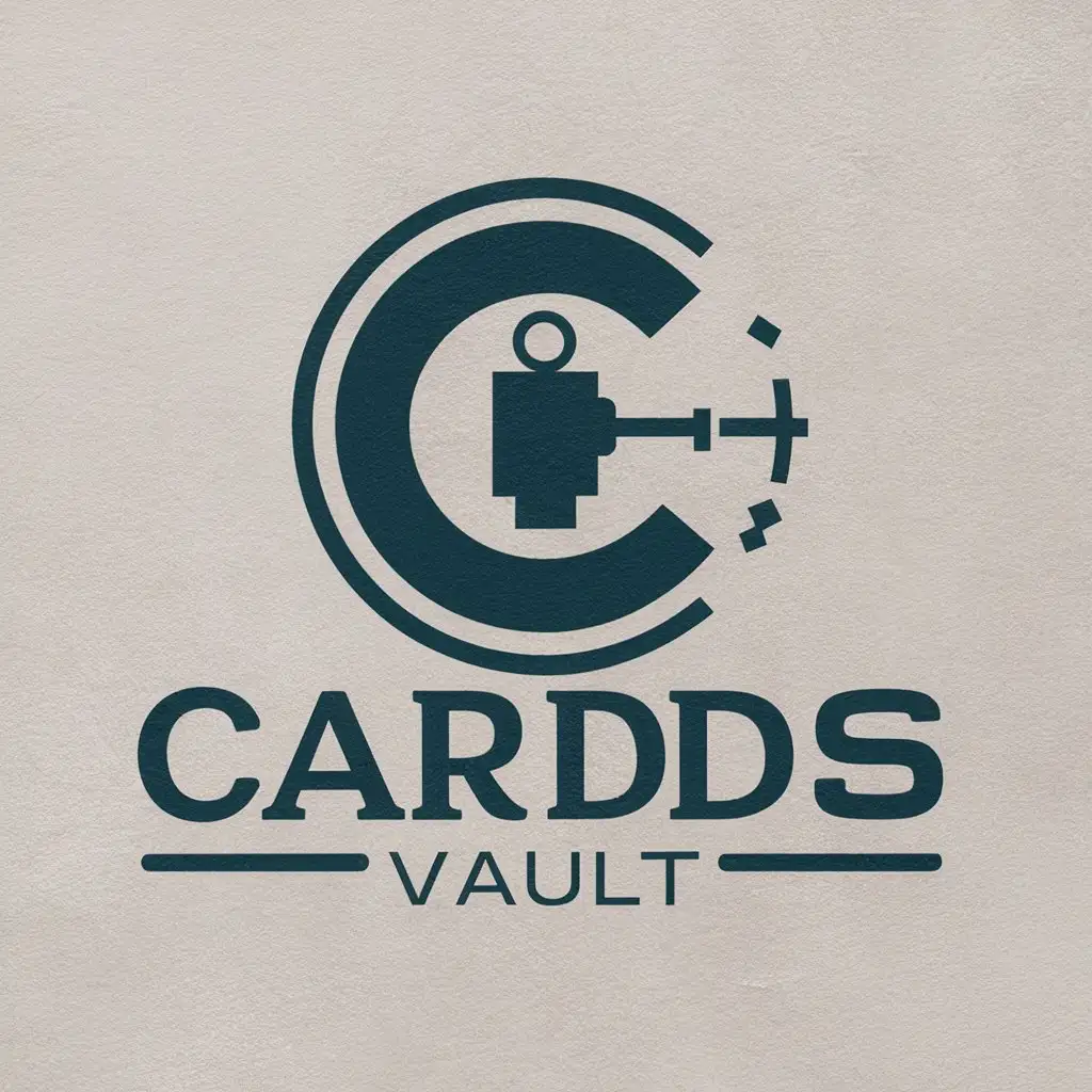 LOGO Design for Cards Vault Modern C Symbol in a Vault Theme