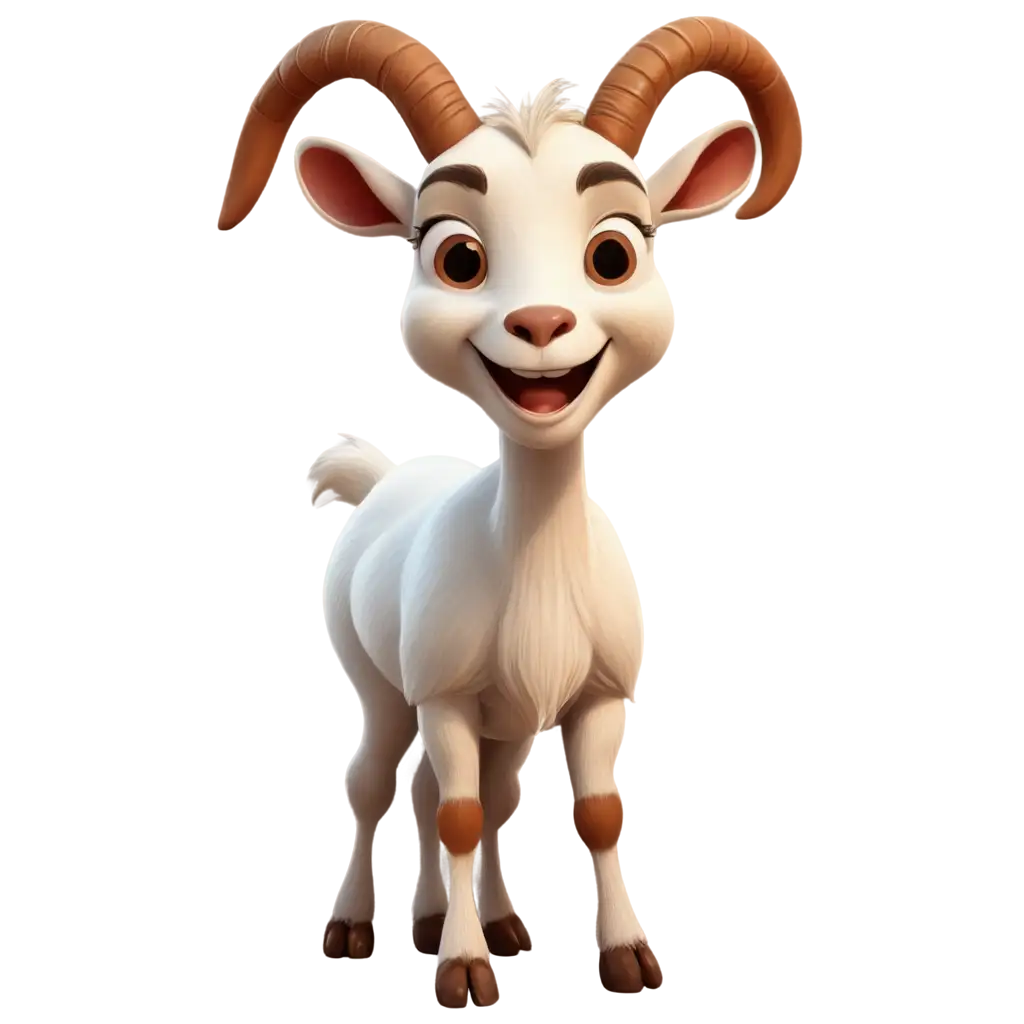 Cheerful-Cartoon-Goat-PNG-Image-Delightful-Character-Illustration-for-Versatile-Use