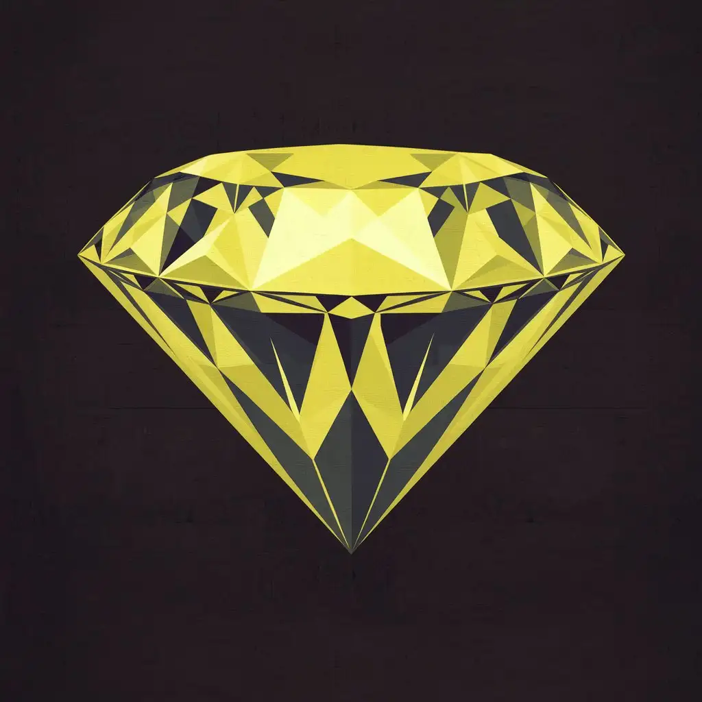 Minimalist-Yellow-Diamond-on-Black-Background