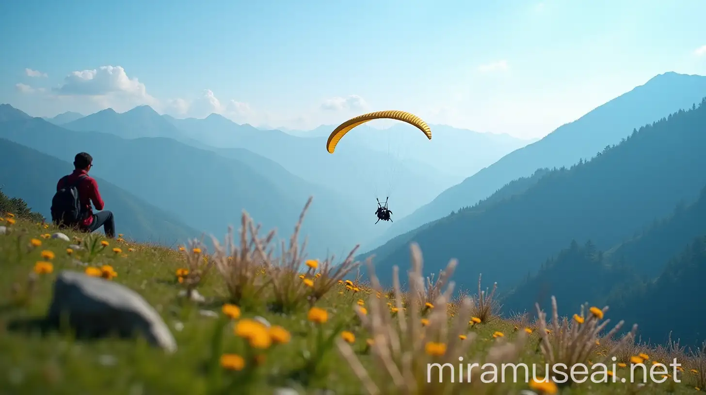 Paragliding Over Majestic Mountains in Bir Billing Himachal Pradesh