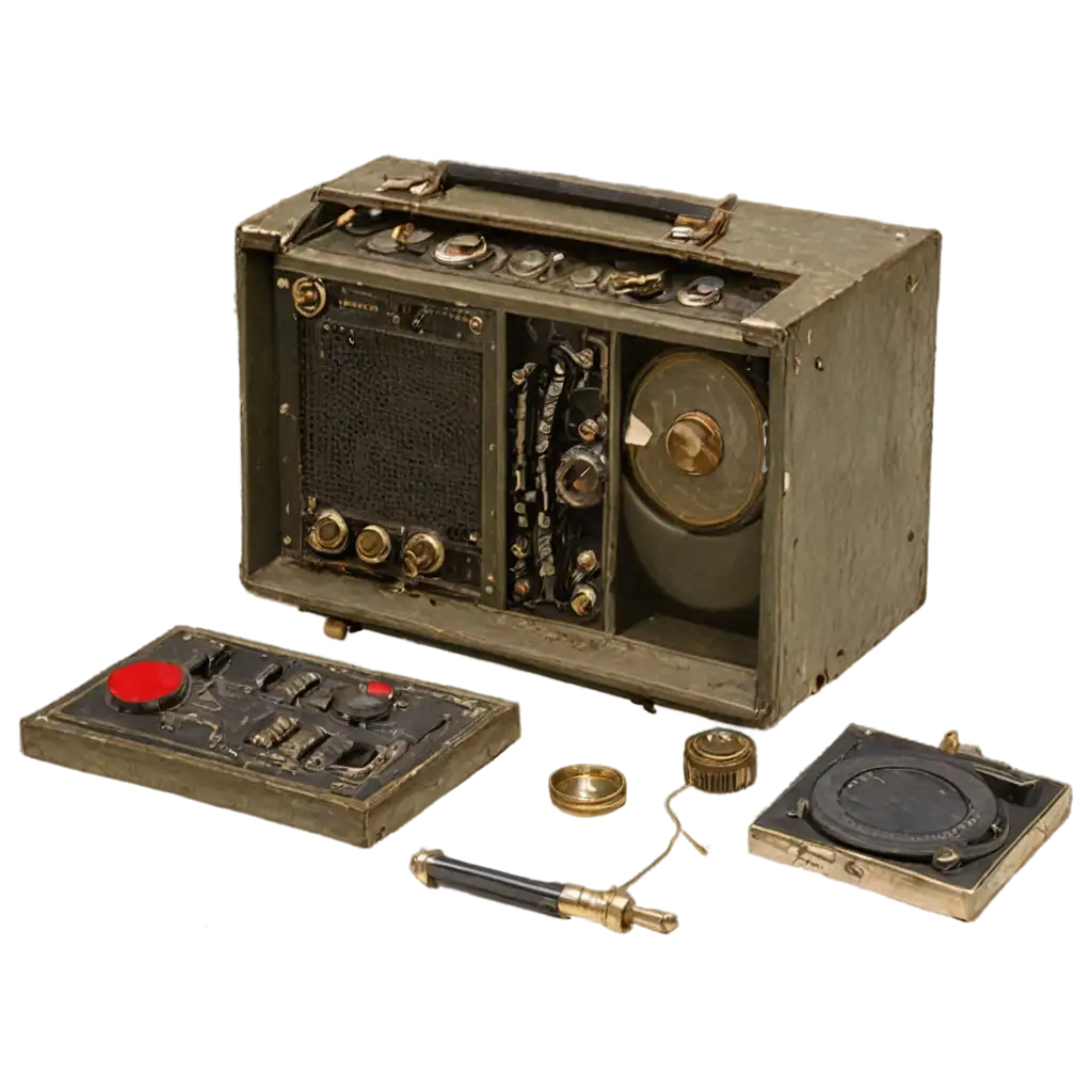 Disassembled-Soviet-Radio-PNG-Image-Detailed-Illustration-of-Vintage-Electronics