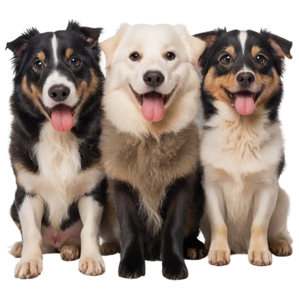 Smiling-Dogs-with-Different-Fur-Colors-PNG-Image-Creation-Guide