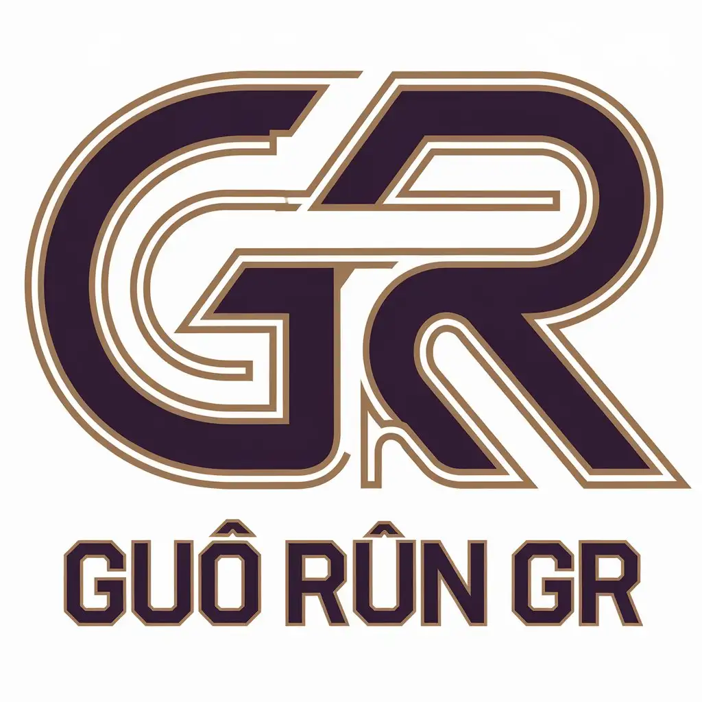 a vector logo design,with the text "guó rùn GR", main symbol:letters,Moderate,clear background