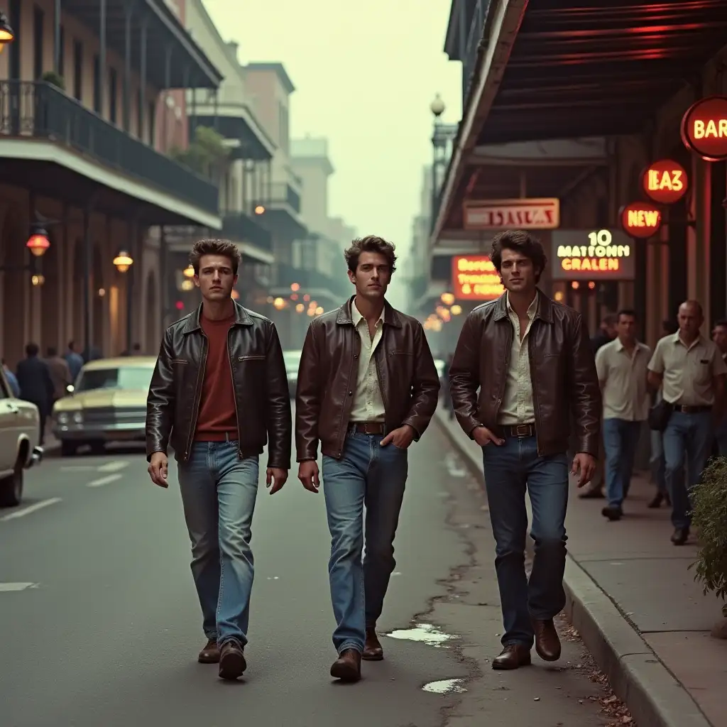 1960s-New-Orleans-Street-Scene-with-Young-Men-in-Leather-Jackets