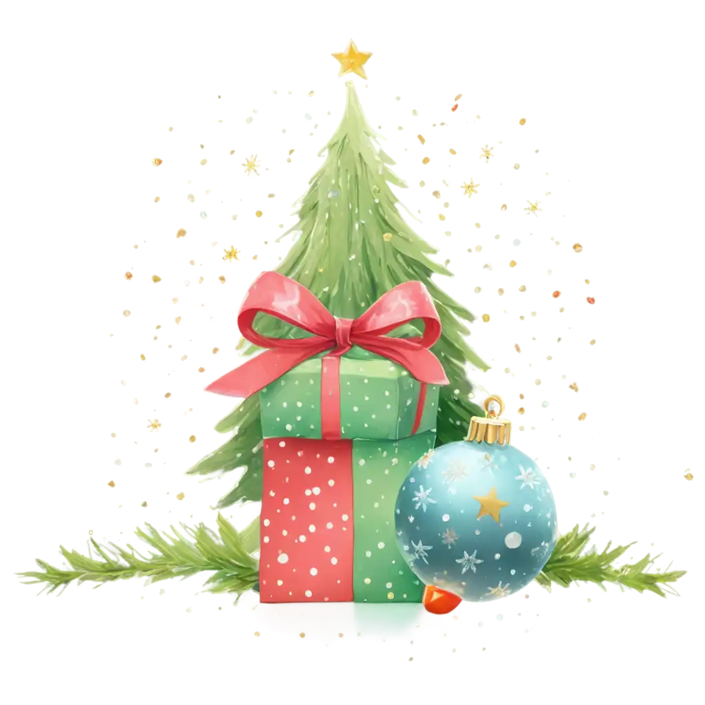 Christmas-Gifts-PNG-for-Children-in-Vector-Style-Festive-Holiday-Image