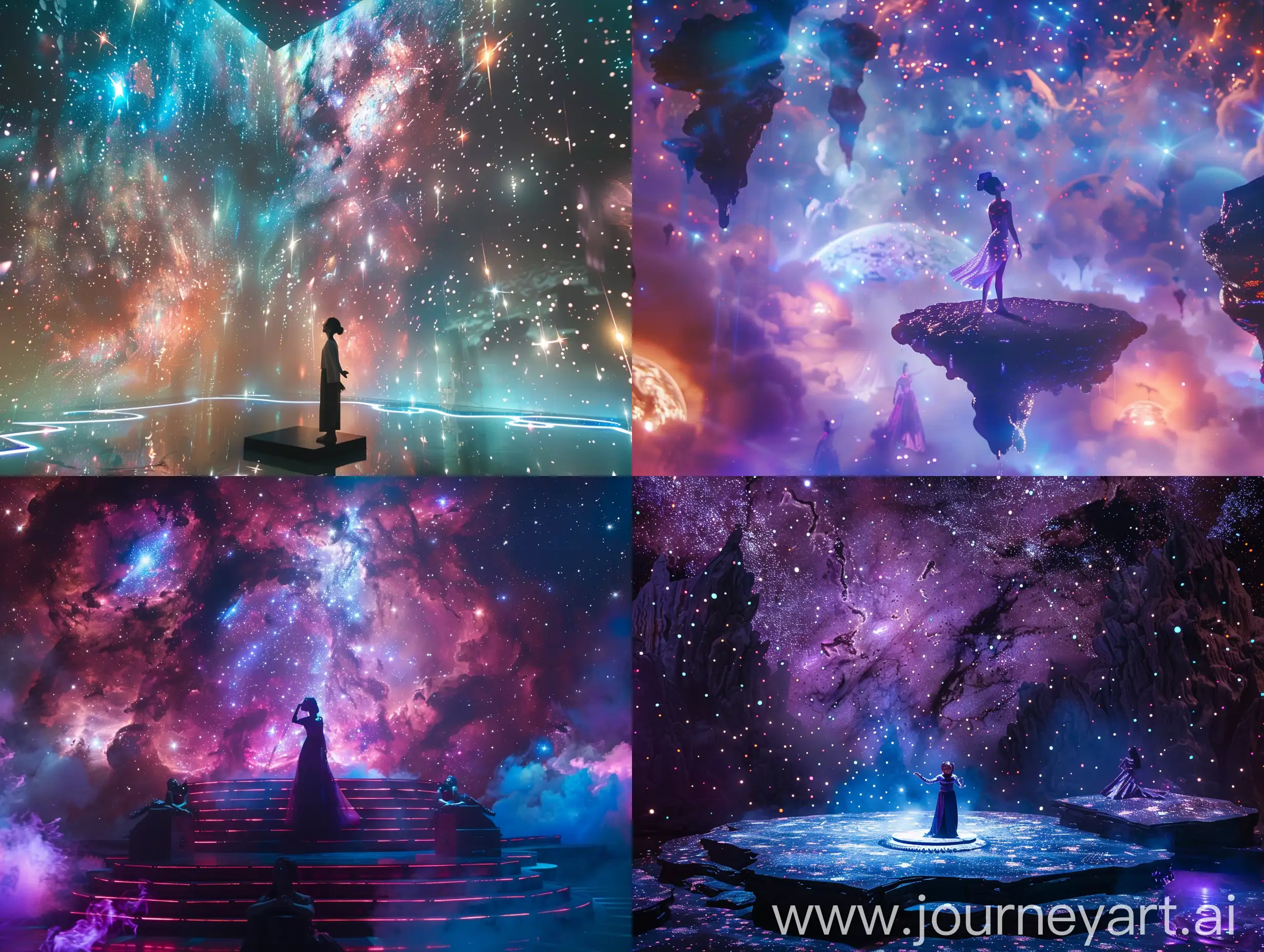 Cosmic-Music-Video-Performance-with-Dancers-in-Shimmering-Galaxy-Setting