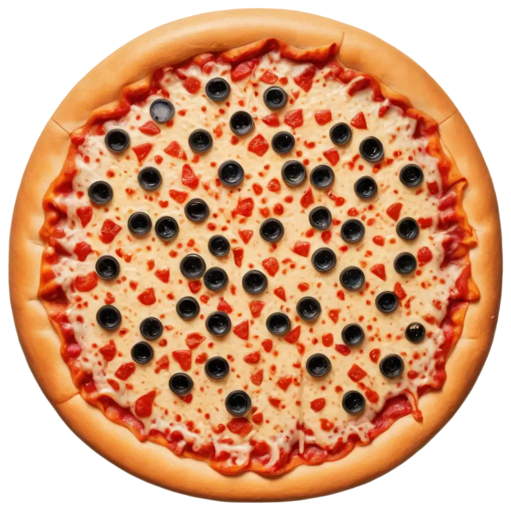 Hyperrealistic-TopDown-View-PNG-of-a-Perfectly-Symmetrical-Pizza