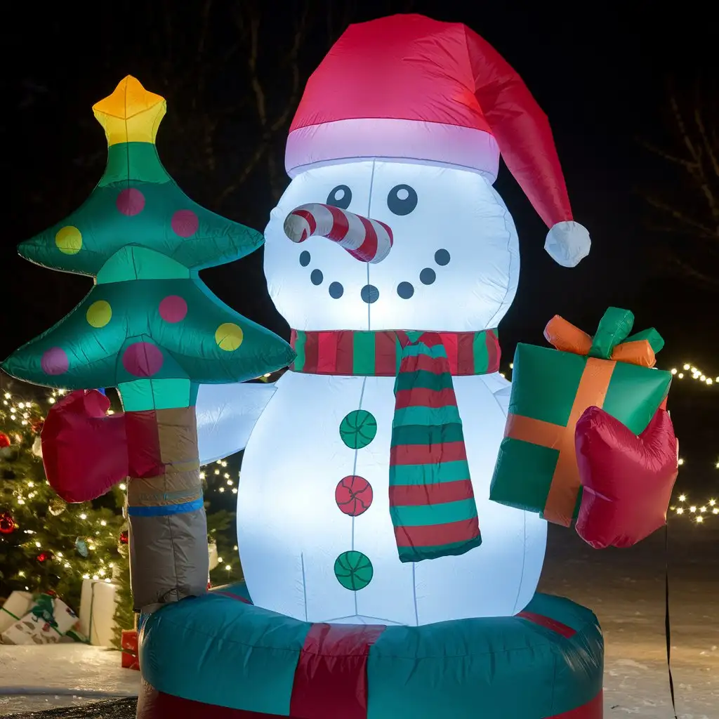 Creative-Christmas-Inflatable-Snowman-with-Festive-Elements