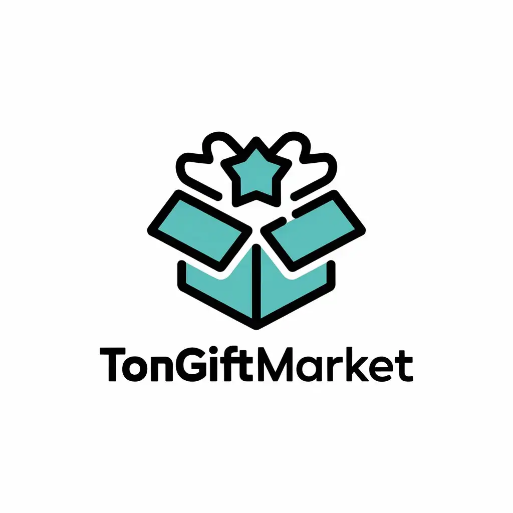 LOGO Design for TonGiftMarket Box and Star Symbol with a Moderate Finance Industry Theme