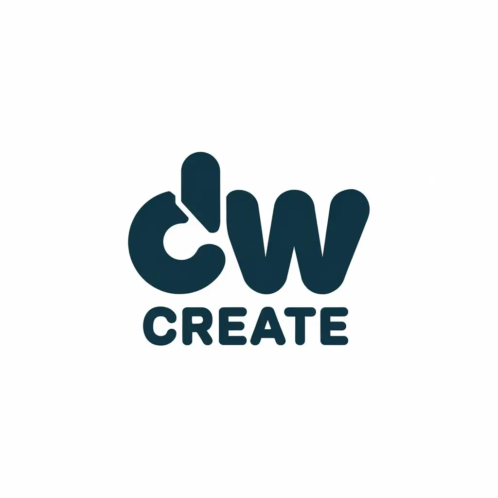 LOGO Design for DW Create Minimalistic Vector Logo for Education Industry with Clear Background