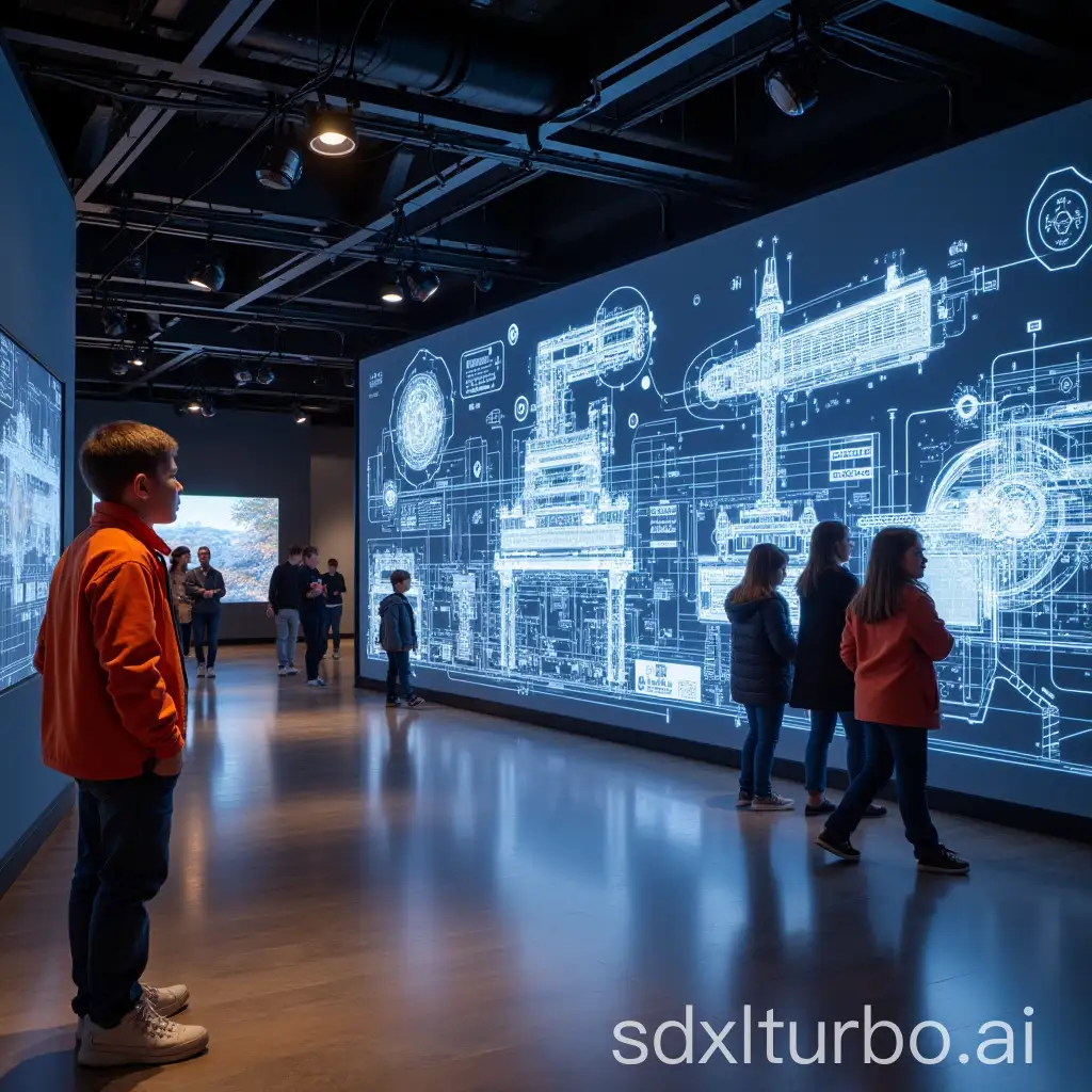 exhibition effect picture of little engineers in the tech museum