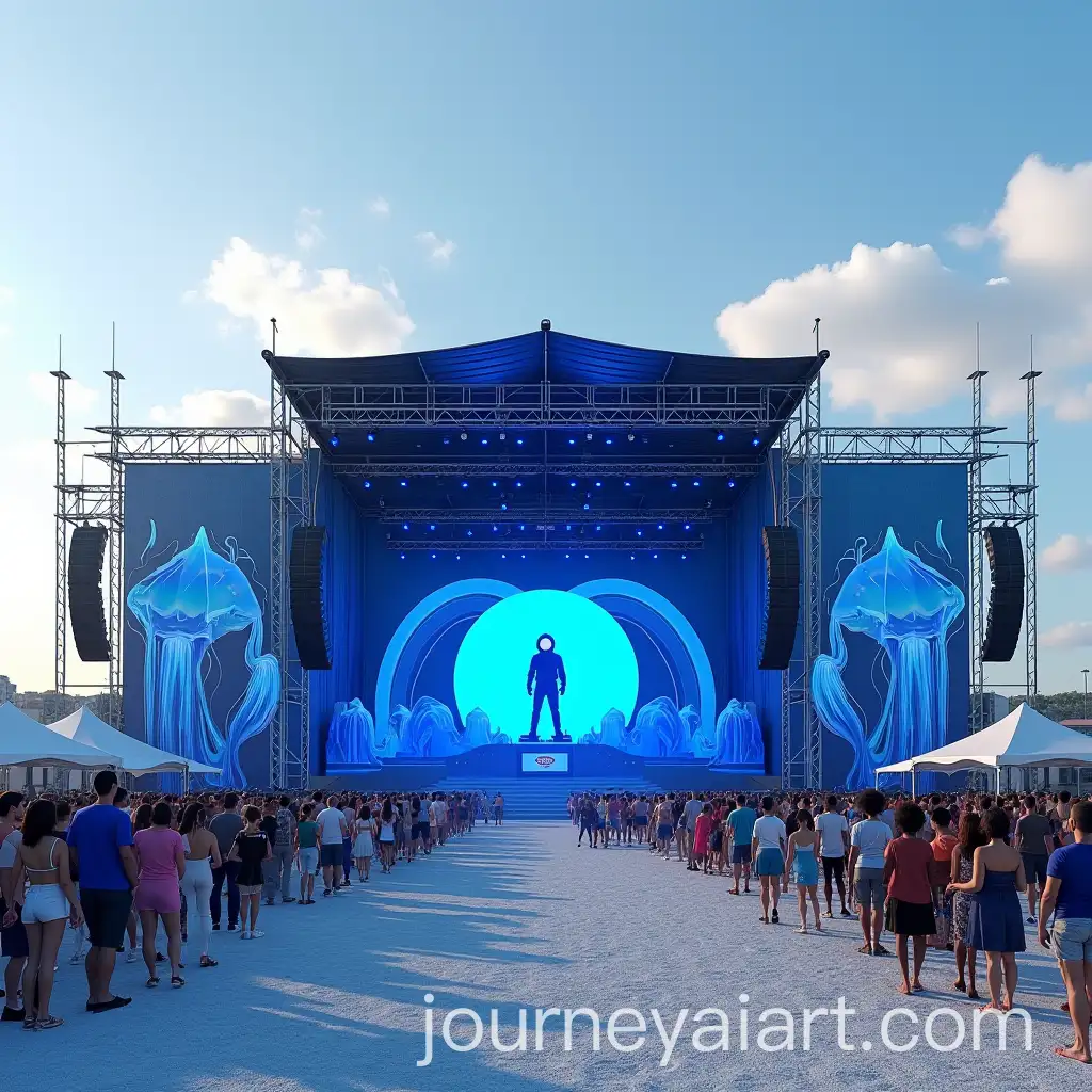 Vula-Vala-Music-Festival-Stage-with-AfroFuturistic-Design-and-All-Shades-of-Blue-Theme