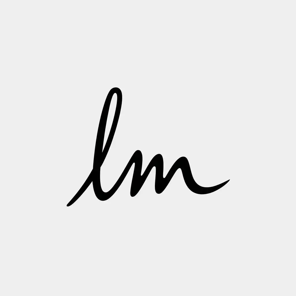 LOGO-Design-for-LM-Handwritten-Cursive-Style-with-Minimalist-Aesthetics