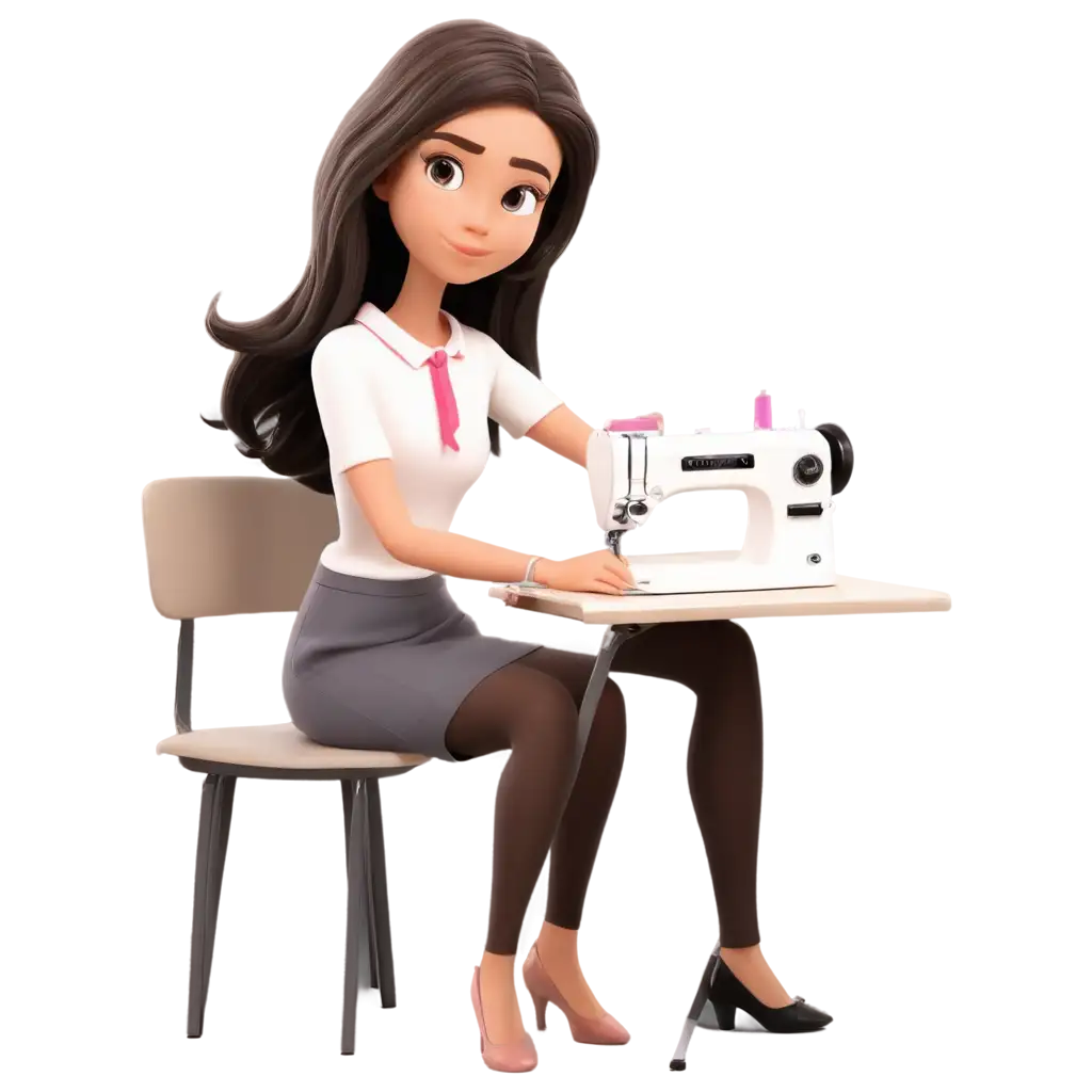 PNG-Image-of-High-School-Girl-Sewing-a-Shirt-in-Fashion-Class-with-Sewing-Machine