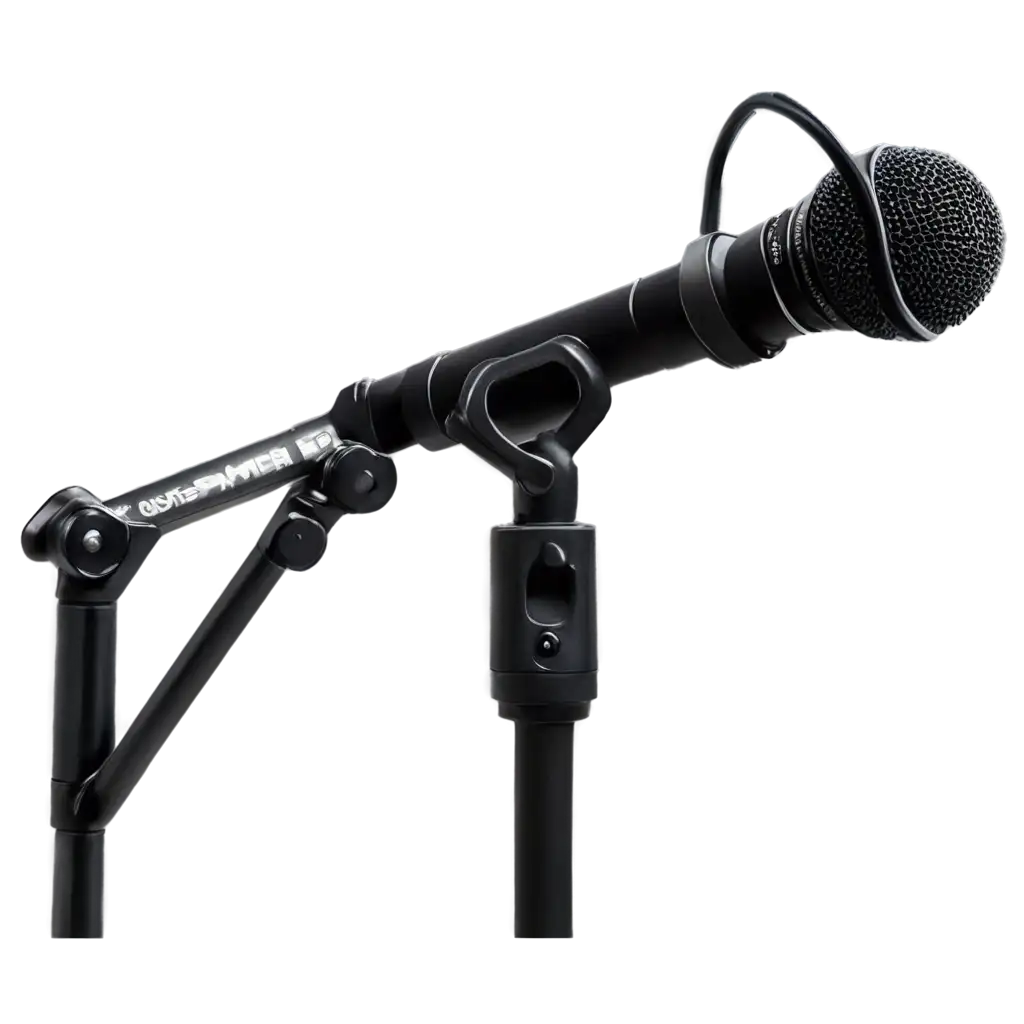 ProfessionalGrade-Condenser-Microphone-on-Boom-Arm-PNG-Image-for-Studio-Podcasting-and-Broadcasting