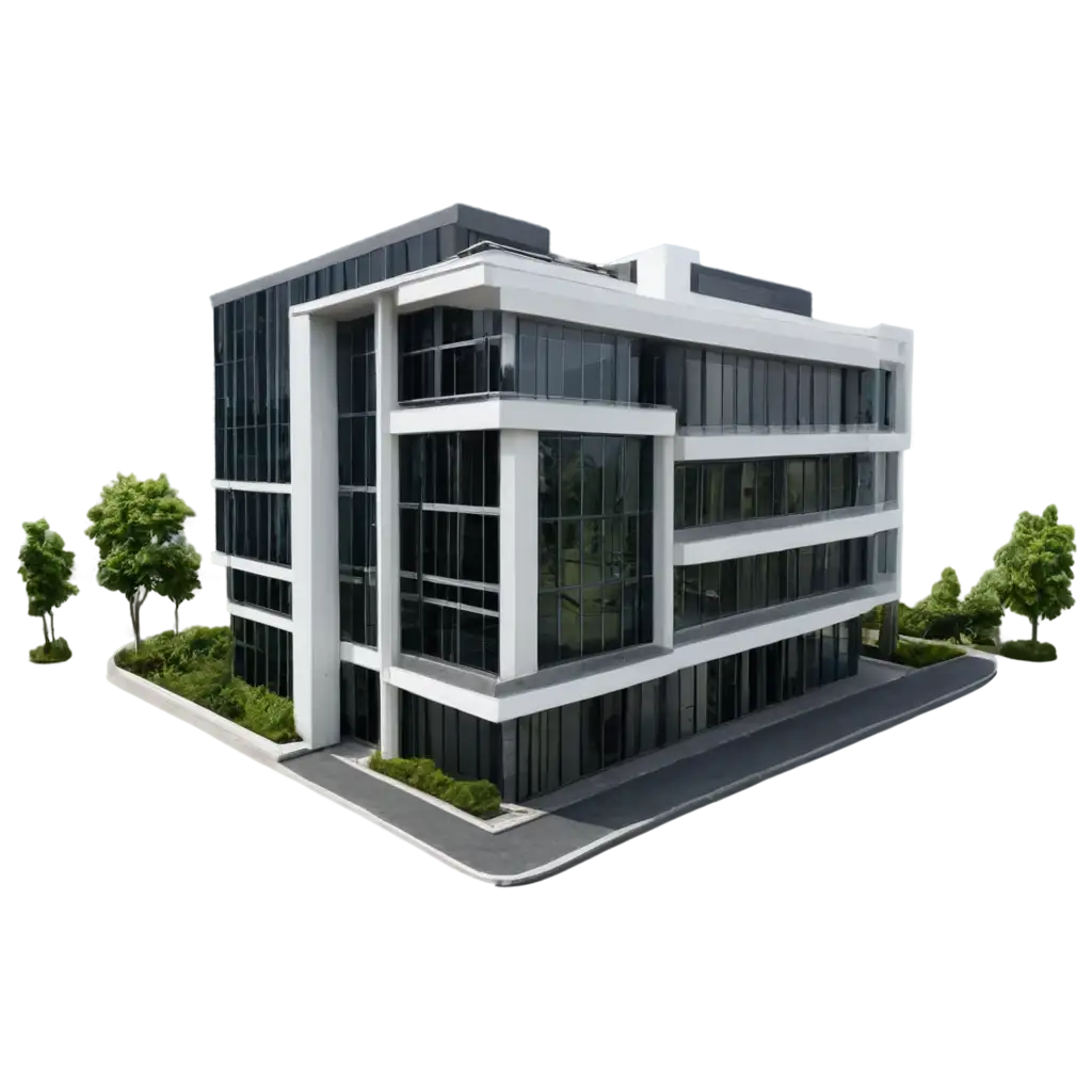 Small-3-to-4-Storey-Office-Building-PNG-for-Professional-Use