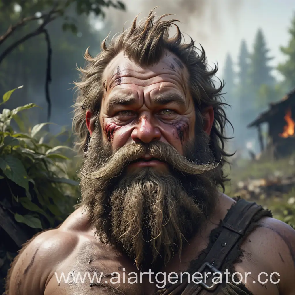 Dwarf-with-Thick-Vegetation-Hair-and-Animal-Fang-Necklace