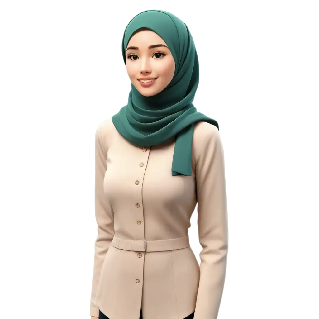 Business-Muslim-Woman-with-Hijab-in-Anime-Style-PNG-Image-for-Professional-and-Cultural-Contexts