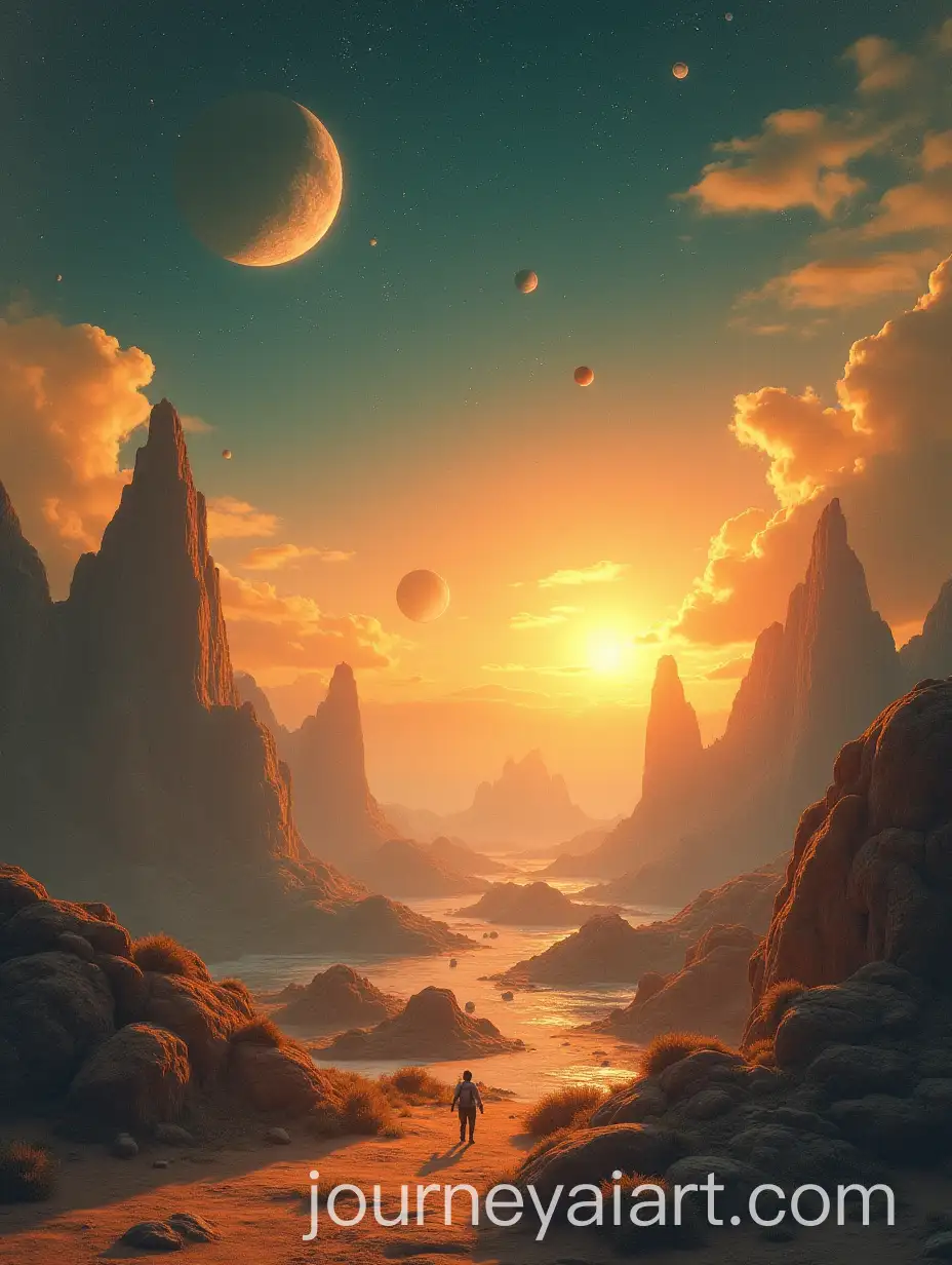 Surreal-SciFi-Dreamscape-with-RetroFuturistic-Aesthetic-and-Cosmic-Sky
