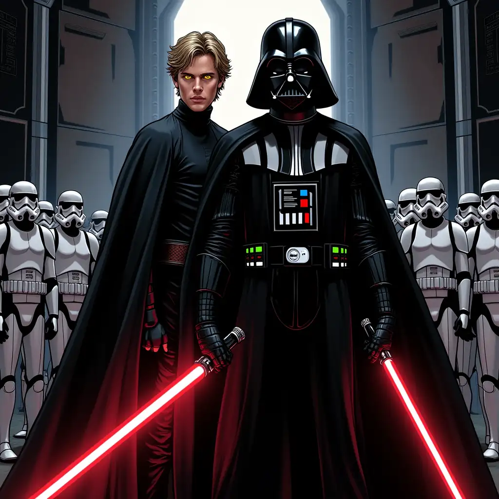 Luke-Skywalker-as-Darth-Vaders-Apprentice-in-the-Death-Star-Hangar