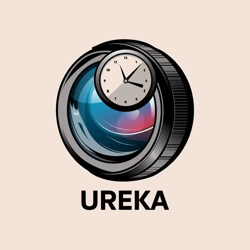 LOGO Design for UREKA Timeless Vision with 1030 Clock and Camera Lens