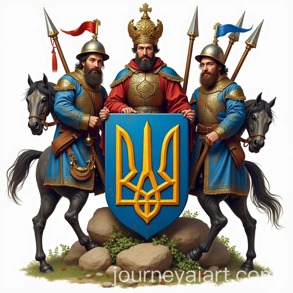 Cossack-SymbolAI-Art-Prompt-Expansionism-Depicted-in-Ukraines-Coat-of-Arms